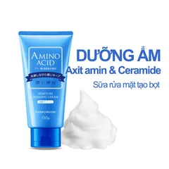 Sữa Rửa Mặt Amino Acid Hanajirushi Moisture Cream 150g - Dưỡng ẩm, Làm sạch nhẹ nhàng cho mọi loại da, Không gây kích ứng