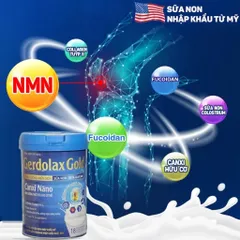 Sữa Gerdolax Gold Plus Canxi Nano - Hỗ trợ xương khớp chắc khỏe, chứa Fucoidan, bổ sung dưỡng chất cho người lớn và cao tuổi - 900g