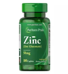 Viên kẽm Puritan's Pride Zinc Gluconate 50mg - Bổ sung miễn dịch và làm đẹp da, 100 viên, Mỹ