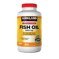 Viên uống Dầu cá Omega 3 Fish Oil Kirkland Signature 400 viên - Hỗ trợ sức khỏe tim mạch và sáng mắt, Giải pháp dinh dưỡng hiệu quả