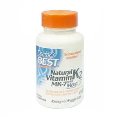 Viên uống Vitamin Doctor's Best K2 MK-7 với MenaQ7 - Hỗ trợ sức khỏe xương chắc khỏe, hấp thụ canxi tối ưu - 60 viên mỗi hộp