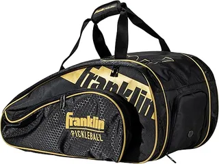 Balo Pickleball Franklin Sports Pro Series Đen/Vàng - Balo Thể Thao 4 Ngăn Đựng Vợt và Phụ Kiện Chất Liệu Cao Cấp