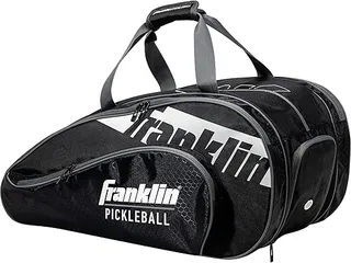 Balo Pickleball Franklin Sports Pro Series Black - Balo Thể Thao 4 Ngăn, Đen, Thiết Kế Cao Cấp, Đựng Vợt và Dụng Cụ Thể Thao