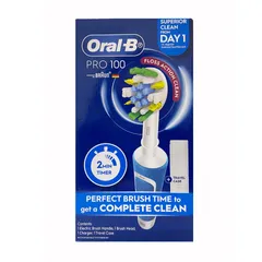 Bàn Chải Đánh Răng Điện Oral-B Pro 100 - Công Nghệ Làm Sạch Đột Phá, Tay Cầm Chống Nước, Hỗ Trợ Chăm Sóc Răng Miệng Toàn Diện