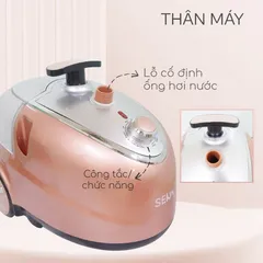 Bàn là hơi nước SEKA SK479 - Công suất 2000W, phun hơi liên tục 32g/phút, xử lý nếp nhăn quần áo hiệu quả, màu hồng đẹp mắt.