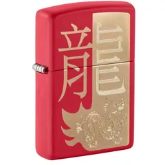 Bật Lửa Zippo Year of the Dragon 2024 Matte Đỏ 48769 - Quà Tặng Sành Điệu cho Fan Văn Hóa Châu Á