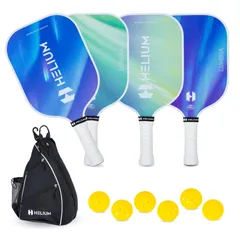 Bộ 4 Vợt Pickleball Kèm 6 Bóng Helium Pro Carbon Fiber - Vợt Thể Thao Cao Cấp, USAPA Chứng Nhận, Túi Đựng Tiện Lợi