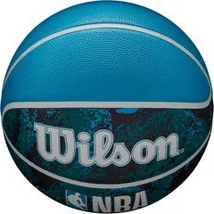 Bóng rổ Wilson NBA DRV Plus Vibe Black/Blue - Bóng Cao Su Đồ Họa Pixel, Độ Bám Tốt, Độ Nảy Ổn Định, Phù Hợp Sân Ngoài Trời