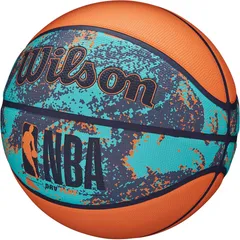 Bóng rổ Wilson NBA DRV Plus Vibe Xanh Cam - Bóng chơi ngoài trời độ bám tốt, dành cho các fan thể thao