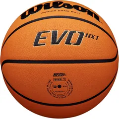 Bóng rổ Wilson NCAA Evo NXT - Bóng thi đấu chính thức NCAA, độ bám tuyệt vời, màu Electric Orange nổi bật, kiểm soát tối ưu