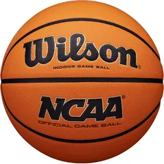 Bóng rổ Wilson NCAA Evo NXT - Bóng thi đấu chính thức NCAA, độ bám tuyệt vời, màu Electric Orange nổi bật, kiểm soát tối ưu