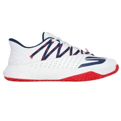 Giày Pickleball Skechers Viper Court Rally Trắng Xanh - Giày Tennis Thoáng Khí, Nhẹ, Dễ Chịu Cho Người Chơi Thể Thao