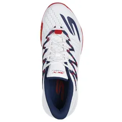 Giày Pickleball Skechers Viper Court Rally Trắng Xanh - Giày Tennis Thoáng Khí, Nhẹ, Dễ Chịu Cho Người Chơi Thể Thao