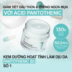 Kem Dưỡng Ẩm Numbuzin No.1 Pantothenic B5 - Cấp Ẩm Sâu, Làm Dịu Da Nhạy Cảm, Hỗ Trợ Chống Kích Ứng và Mụn, 80ml