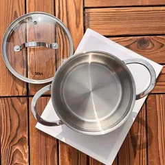 Nồi Inox Đúc Nguyên Khối Seka SKM3842/SKM3843 - Dùng Cho Mọi Bếp, Chất Liệu Inox 18/10, Đáy 3 Lớp, Tiết Kiệm Năng Lượng