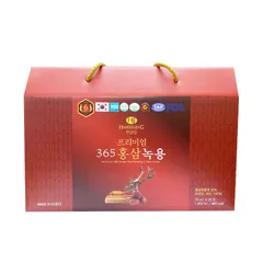 Nước Hồng Sâm Linh Chi Nhung Hươu 365 Hansusam Hộp 20 Gói - Bồi Bổ Sức Khỏe, Tăng Cường Miễn Dịch, Giảm Căng Thẳng, Ngon Dễ Uống