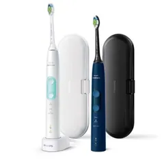 Set Bàn Chải Đánh Răng Điện Philips HX6851/34 - Bộ 2 Chiếc Với Công Nghệ Sonicare, Đầu Cọ Mềm, Sạch Kẽ Răng Hiệu Quả