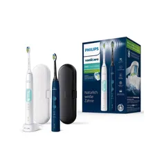 Set Bàn Chải Đánh Răng Điện Philips HX6851/34 - Bộ 2 Chiếc Với Công Nghệ Sonicare, Đầu Cọ Mềm, Sạch Kẽ Răng Hiệu Quả