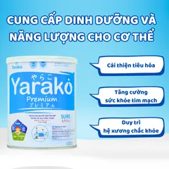 Sữa Bột Yarako Premium Sure - Sữa Dinh Dưỡng Hỗ Trợ Phục Hồi Sức Khỏe, Giàu Năng Lượng Cho Người Cao Tuổi, 400g, 900g