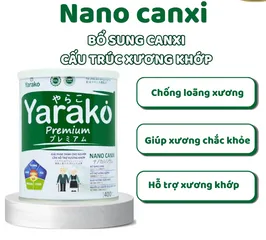 Sữa Canxi Nano Nhật Bản Yarako Premium 400g - Siêu Hấp Thụ, Hỗ Trợ Chắc Khỏe Xương Cho Người Già
