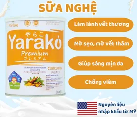 Sữa Nghệ Hỗ Trợ Dạ Dày Yarako Premium Curcumin - Bổ Sung Canxi và Dinh Dưỡng Cho Người Tiêu Hóa Kém 400g/900g