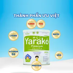 Sữa Yarako Premium Pedia 900g - Hỗ Trợ Tăng Cân Cho Bé Trên 1 Tuổi, Dinh Dưỡng Toàn Diện, Năng Lượng Cao
