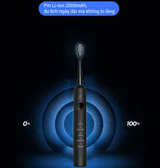 Bàn Chải Đánh Răng Điện Lumias SET-900 Pro 2000mAh - 4 Chế Độ Làm Sạch, Chống Nước IPX7, Đầu Bàn Chải 3D Siêu Mềm