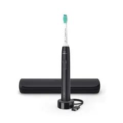 Bàn chải đánh răng điện Philips Sonicare 3100 HX3673 - Công nghệ sóng âm, bảo vệ nướu, phù hợp với răng nhạy cảm, màu hồng, trắng, đen