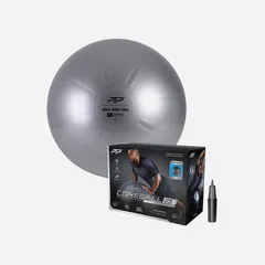 Bóng Tập Yoga Unisex PTP Steel Grey Với Bơm - Quả Bóng Tập Thể Dục Đa Năng Cho Nam Nữ, Kích Thước 75cm