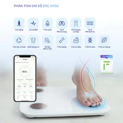 Cân điện tử Chido CDBodyFit - Theo dõi chỉ số sức khỏe, kết nối FeelFit, trọng lượng tối đa 180kg, thiết kế gọn nhẹ hiện đại