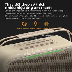 Loa Bluetooth Karaoke NowGo C1 - Công suất 100W, Kết nối Bluetooth 5.3, Thời gian phát nhạc 30 giờ, Âm thanh sống động, Bass mạnh