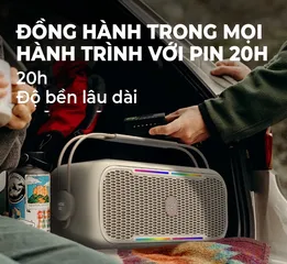 Loa Bluetooth Karaoke NowGo C2 60W - Thiết Kế Hiện Đại, Âm Thanh Mạnh Mẽ, Pin 20 Giờ, Kết Nối Bluetooth 5.3, Hỗ Trợ Micro Không Dây