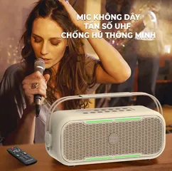 Loa Bluetooth Karaoke NowGo C2 60W - Thiết Kế Hiện Đại, Âm Thanh Mạnh Mẽ, Pin 20 Giờ, Kết Nối Bluetooth 5.3, Hỗ Trợ Micro Không Dây