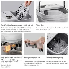 Máy Massage Chân Lumias LMF-01W Gấp Gọn, Công Suất 500W, Điều Khiển Cảm Ứng, Thiết Kế Tiện Lợi, Mát Xa Thư Giãn chuyên nghiệp