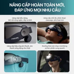 Máy Massage Mắt Túi Khí AirEase Philips PPM2702 Bluetooth - Thư Giãn Cao Cấp với Âm Nhạc và Công Nghệ Tiên Tiến