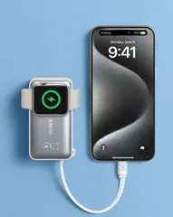 Pin dự phòng Anker Maggo A1657 10.000mAh với sạc không dây cho Apple Watch - Cáp USB-C tích hợp, sạc nhanh hiệu quả, du lịch thuận tiện
