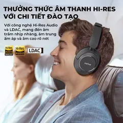Tai nghe Bluetooth chụp tai Earfun Wave Pro ANC - Âm thanh Hi-res, chống ồn chủ động, pin 80 giờ, kết nối đa thiết bị