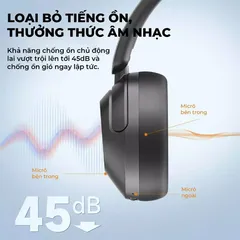 Tai nghe Bluetooth chụp tai Earfun Wave Pro ANC - Âm thanh Hi-res, chống ồn chủ động, pin 80 giờ, kết nối đa thiết bị