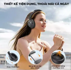 Tai nghe Bluetooth chụp tai Earfun Wave Pro ANC - Âm thanh Hi-res, chống ồn chủ động, pin 80 giờ, kết nối đa thiết bị