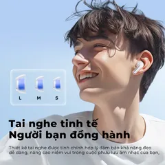 Tai nghe Bluetooth SoundPEATS Clear - Micro Kép Chống Ồn, Âm Thanh Sống Động, Thời Gian Sử Dụng 40 Giờ, Kết Nối Bluetooth 5.3