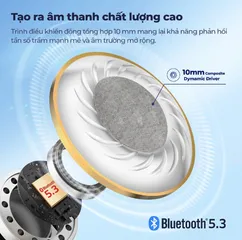 Tai nghe Bluetooth True Wireless Earfun Air 2 - Âm thanh độ phân giải cao, pin lâu, sạc không dây, công nghệ khử tiếng ồn 4-Mic, chống nước IPX7