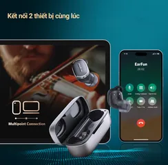 Tai Nghe Bluetooth True Wireless EarFun Free Pro 3 Chống Ồn ANC, IPX5, 33 Giờ Pin, Game Mode, Chất lượng Âm Thanh Hi-Res