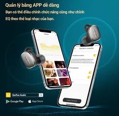 Tai Nghe Bluetooth True Wireless EarFun Free Pro 3 Chống Ồn ANC, IPX5, 33 Giờ Pin, Game Mode, Chất lượng Âm Thanh Hi-Res