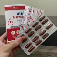 Viên uống bổ sung sắt Vita Feron Lipofer - Hỗ trợ tăng cường máu, không tanh, dễ hấp thu cho người lớn và trẻ em từ 3 tuổi.