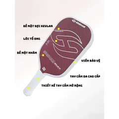 Vợt Pickleball Sinsham Kevlar P1 - Chất liệu Kevlar Bền Bỉ, Nhẹ và Chính Xác - Sản phẩm Đạt Chuẩn USAP cho Người Chơi Chuyên Nghiệp