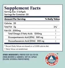 Dầu cá Men's Fish Oil 2000mg Fullwell - Thực phẩm chức năng hỗ trợ sức khỏe nam giới, 60 viên bổ sung Omega-3 cao cấp