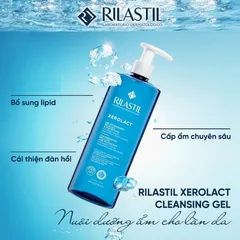 Gel Rửa Mặt & Tắm Toàn Thân Rilastil Xerolact 200ml - Công Thức Dịu Nhẹ, Phù Hợp Cho Da Nhạy Cảm, Không Gây Khô Căng