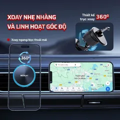 Giá Đỡ Kiêm Sạc Nhanh Không Dây Ô Tô Medicar V3 - Công Nghệ Tự Căn Chỉnh, Sạc 15W Siêu Tốc Cho Điện Thoại Thông Minh