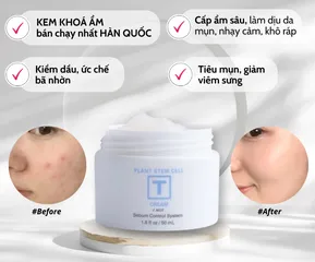 Kem Dưỡng Tế Bào Gốc Plant Stem Cell T Cream 50ml – Chống Oxy Hóa, Phục Hồi Da Nhạy Cảm, Dưỡng Ẩm Sâu, An Toàn Cho Da Mỏng