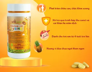 Kẹo Tăng Chiều Cao Oztop Goods Úc - Kẹo Calcium + D3 + Lysine Cho Trẻ Em, Hương Vị Ngon, Dễ Sử Dụng Hàng Ngày